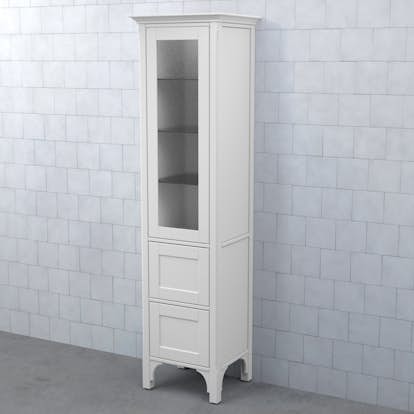 Högskåp Björbo Badrum Saga Vitrinlucka